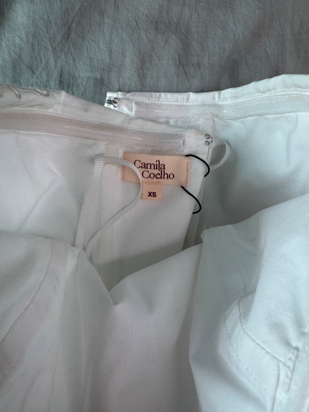 Camila Coelho white eyelet corset top XS - Picture 2 of 7